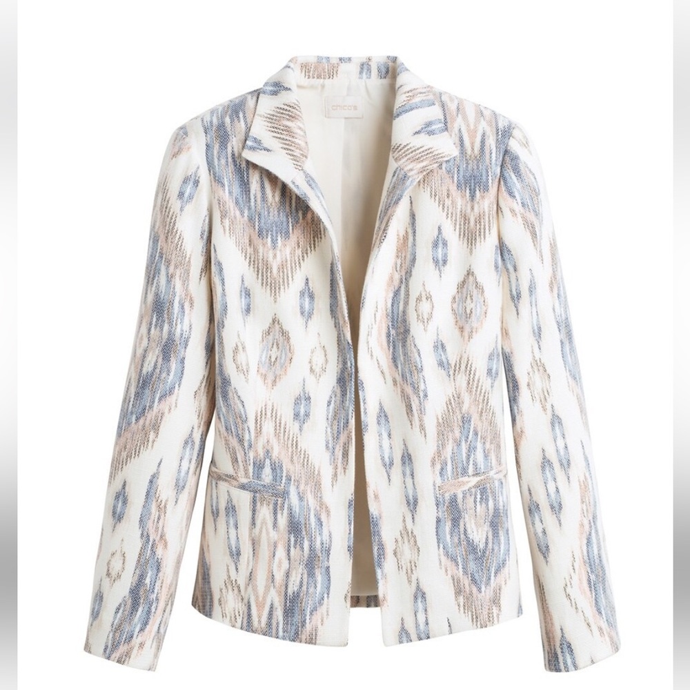 Chico’s Spring Ikat Sher Jacket size 2